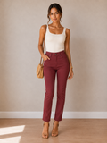 The Merlot Muse Straight-Leg Pants