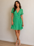Emerald Floral Mini Dress