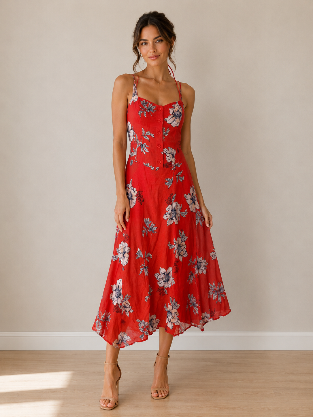 Floral Sunrise Midi Dress