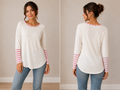 Pink and Cream Stripe Long Sleeve