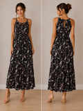 Long Black Floral Dress