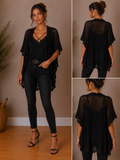 Midnight Lace Crochet Kimono